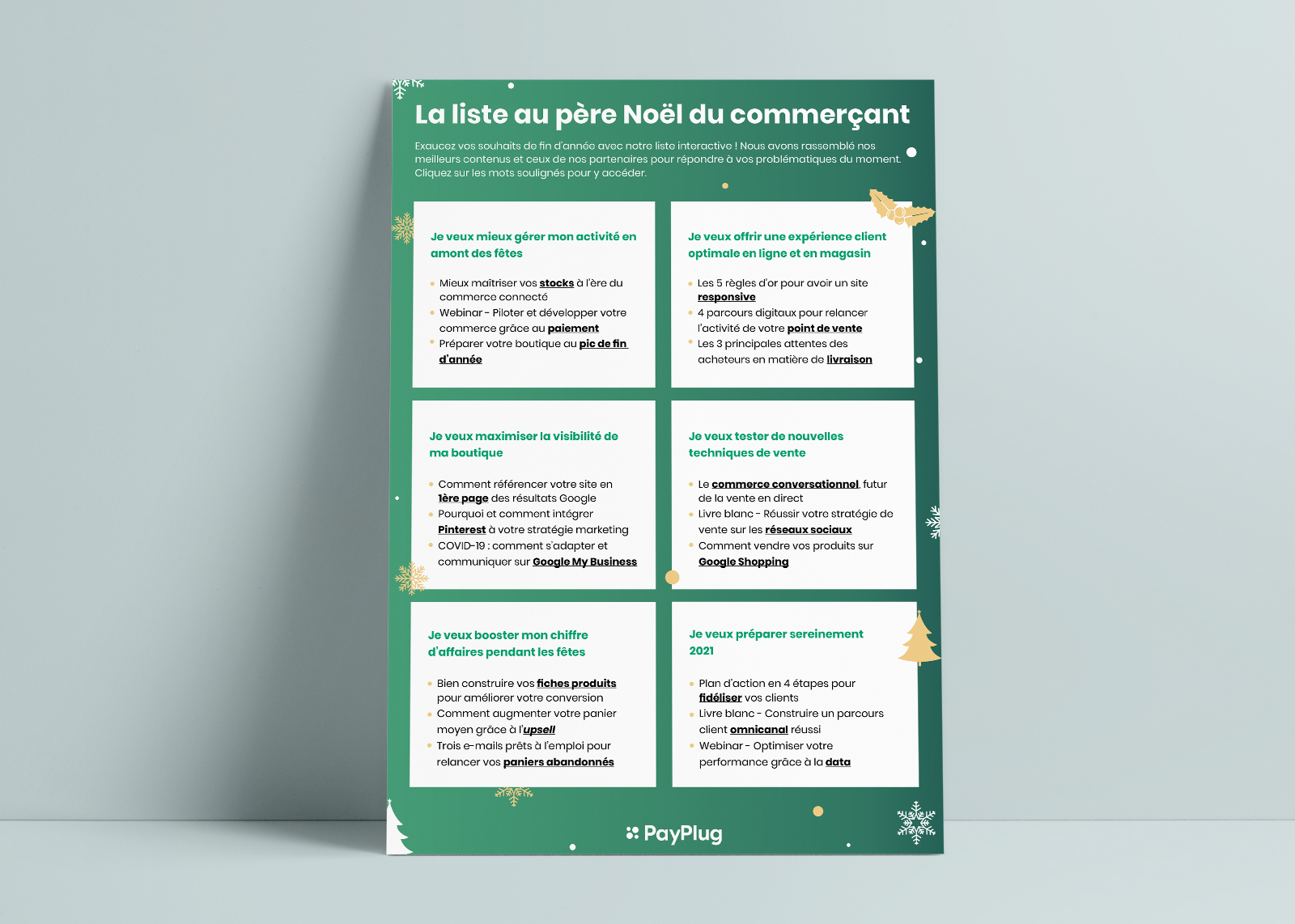 La liste au père Noël du commerçant